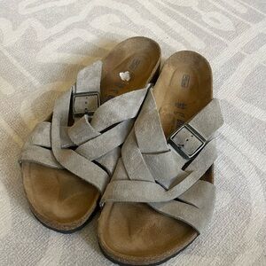 New Birkenstock Lugano Men Sandals Suede Leather 11